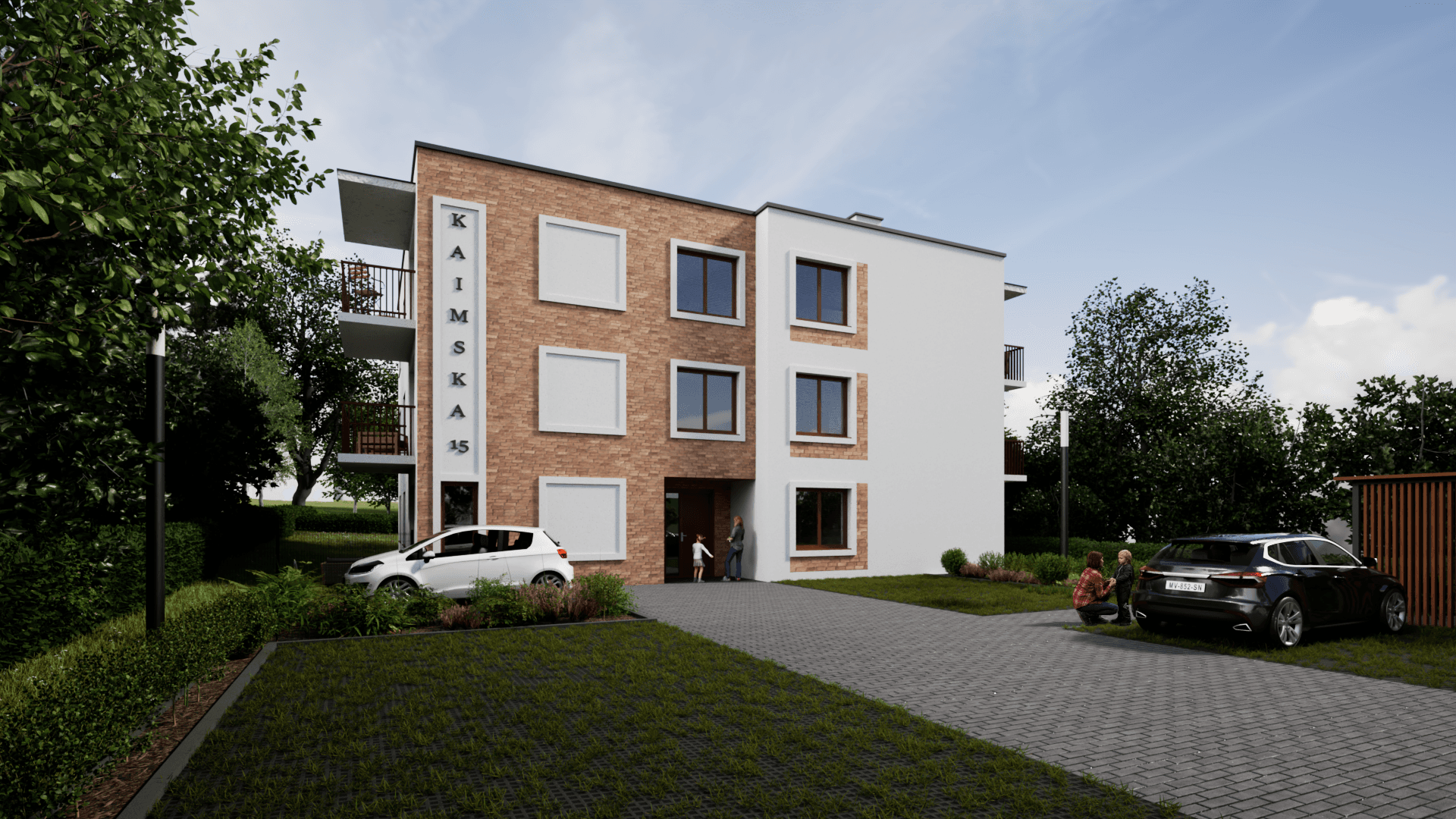 Apartamenty Kaimska 15 — widok od strony ulicy